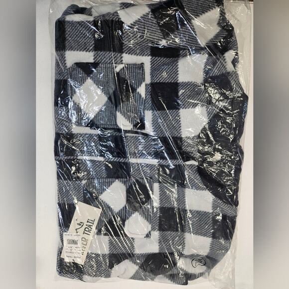 NWT Men's River Trail Black / White Plaid Zip-Up Hoodie Jacket. Size XL MSRP $59 - Picture 4 of 4
